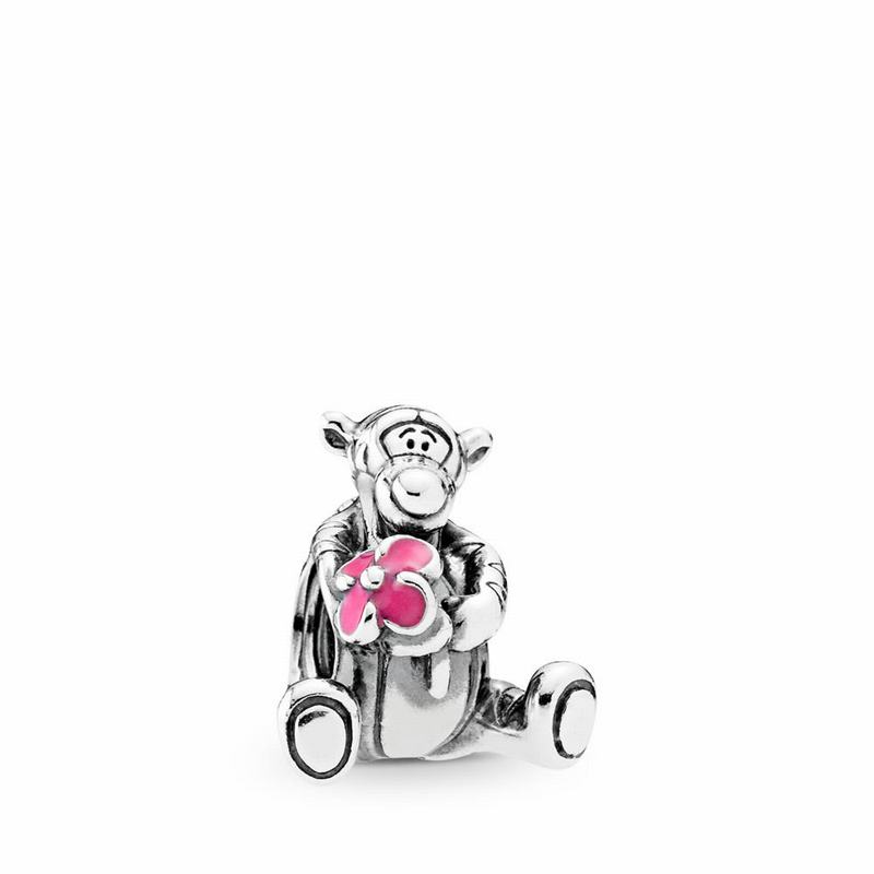 Pandora Disney Tigger Winnie The Pooh Charm Ireland - Sterling Silver/Enamel/Pink - 419563EYN